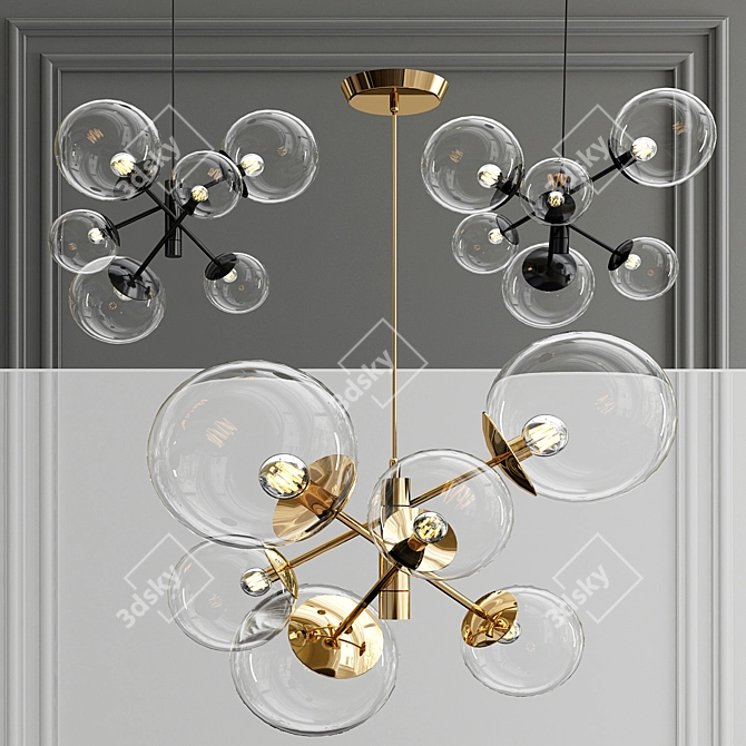 Global Pendant Lamp: Sleek Metal Elegance 3D model image 1