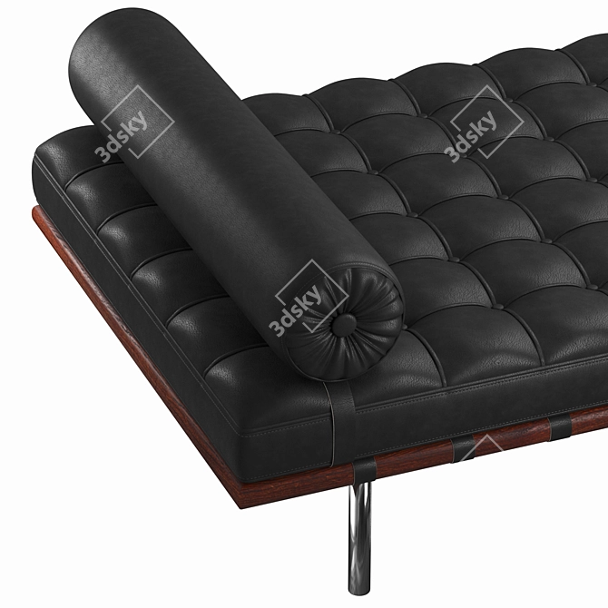 KNOLL Barcelona Leather Day Bed 3D model image 2