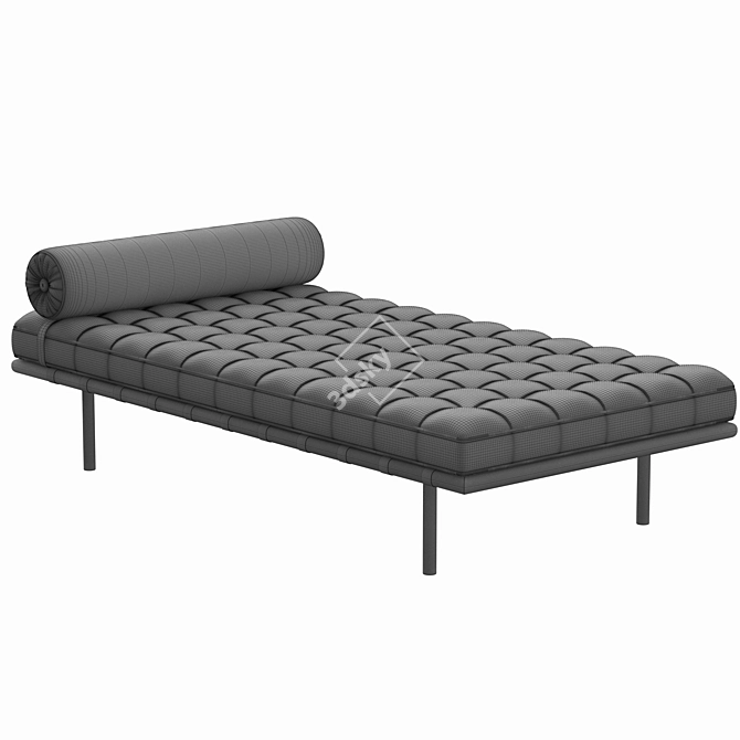 KNOLL Barcelona Leather Day Bed 3D model image 3