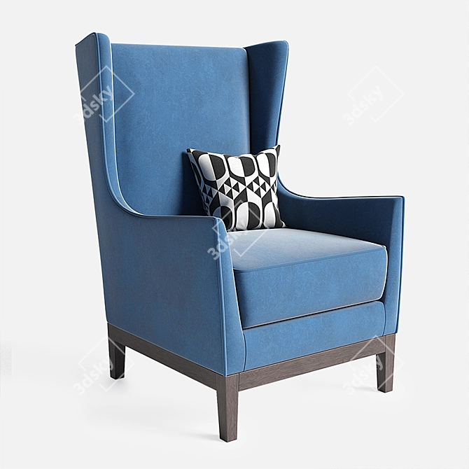 Brodie Upholstered Lounge Chair 3D model image 1