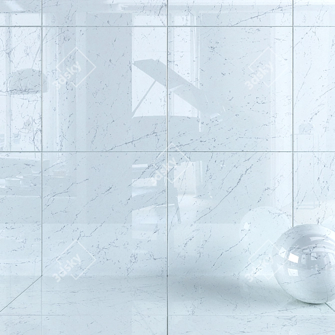 Marvel Stone Carrara Pure Wall Tiles 3D model image 1