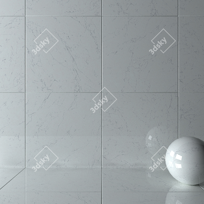 CARRARA PURE Wall Tiles - Stunning 3K Multi-Texture Design 3D model image 2