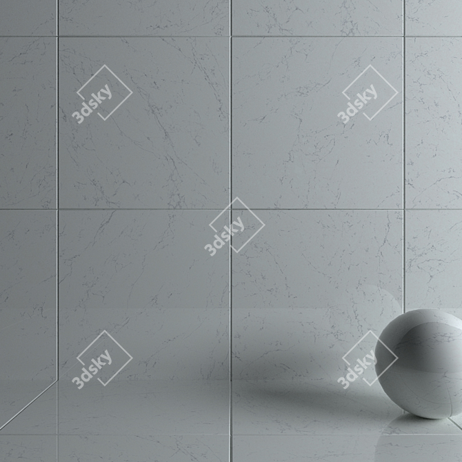 CARRARA PURE Wall Tiles - Stunning 3K Multi-Texture Design 3D model image 3