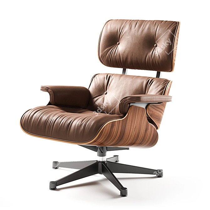 Elegant Vitra Eames Lounge Chair 3D model image 1