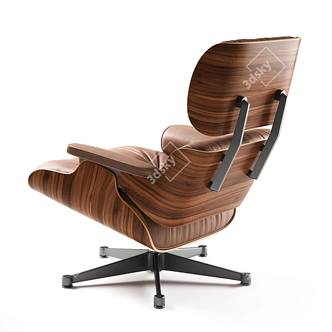 Elegant Vitra Eames Lounge Chair 3D model image 2