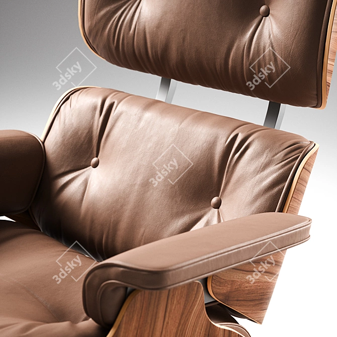 Elegant Vitra Eames Lounge Chair 3D model image 3