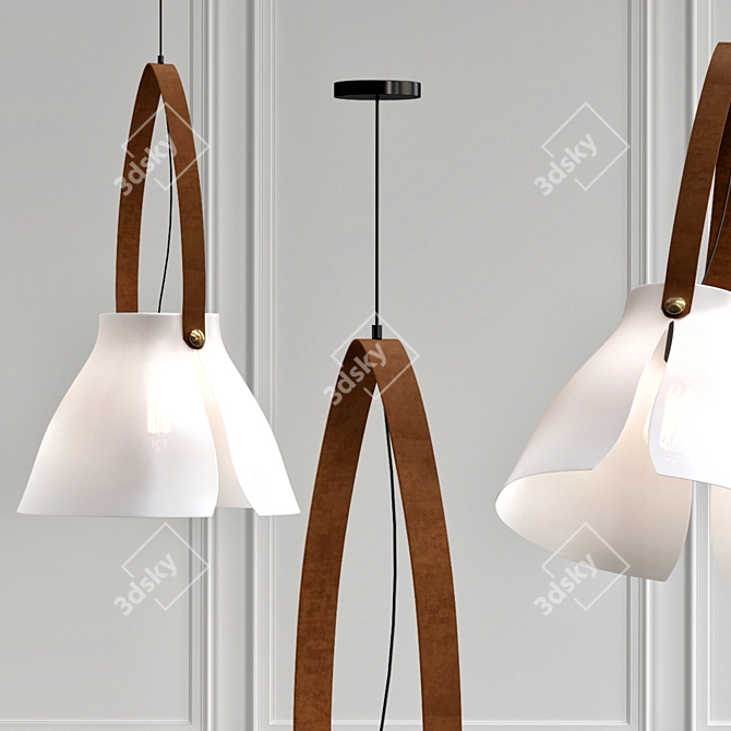 Elegant Harebell Pendant 3D model image 1