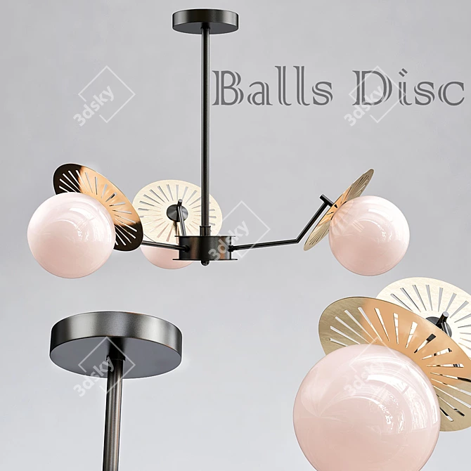 Elegant Spherical Chandelier 3D model image 1