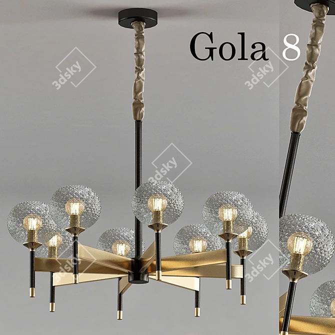 Gola 8 Lighting Fixture: Modern Design, Multiple Formats 3D model image 1