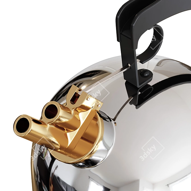 Sleek Alessi Kettle by Sapper 3D model image 2