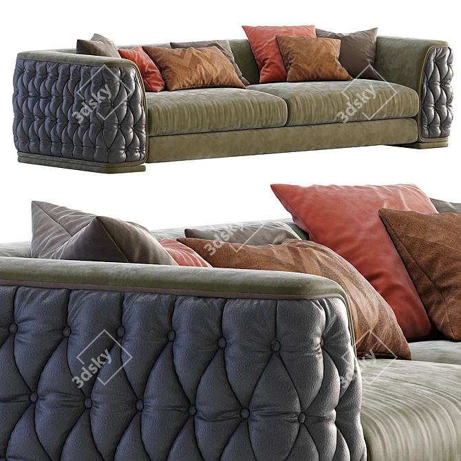 Luxury Plaza Sofa - Elegant and Spacious 3D model image 1