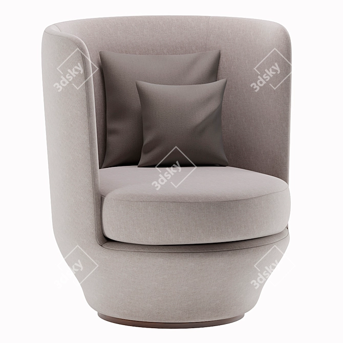 All Around Contemporary Armchair 3D model image 1