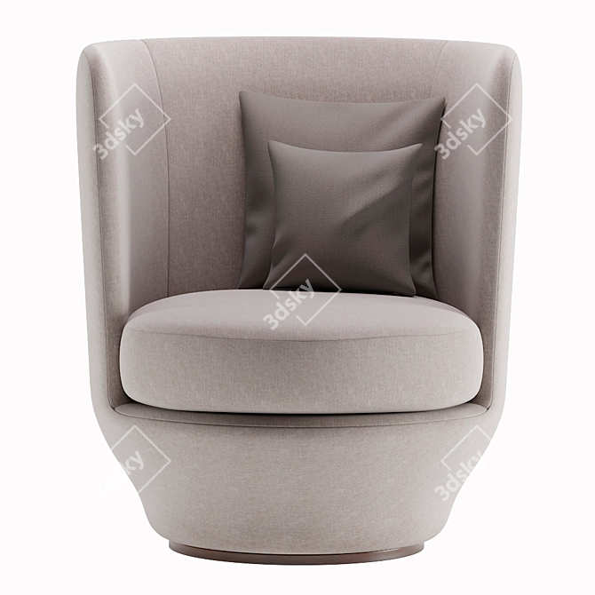 All Around Contemporary Armchair 3D model image 2