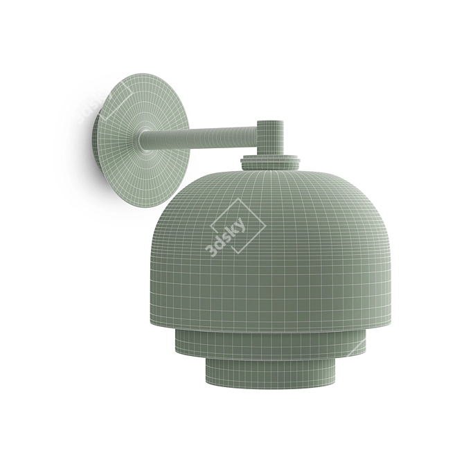 John Lewis No.210 Glass Wall Light 3D model image 3