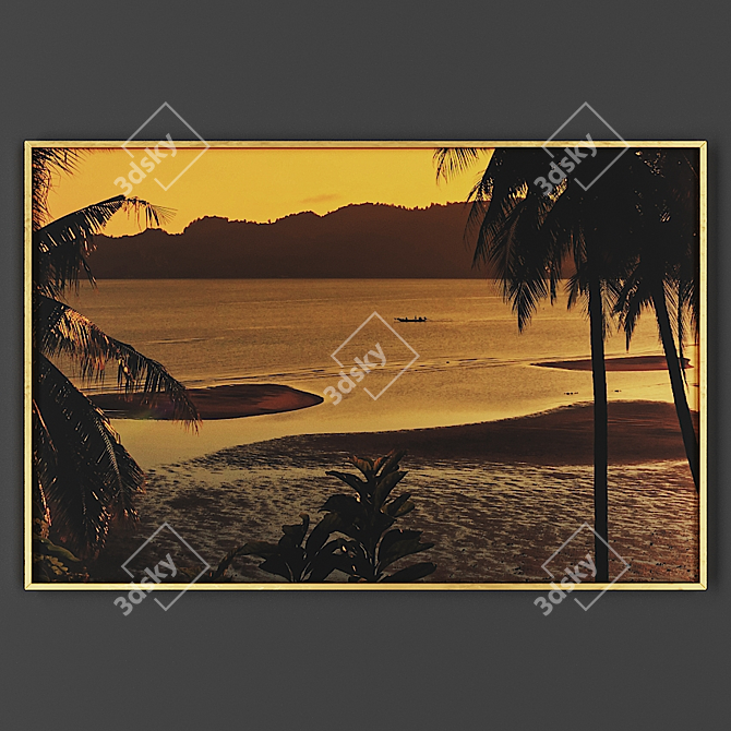 Elegant Photo Frame: 00024-44 3D model image 1