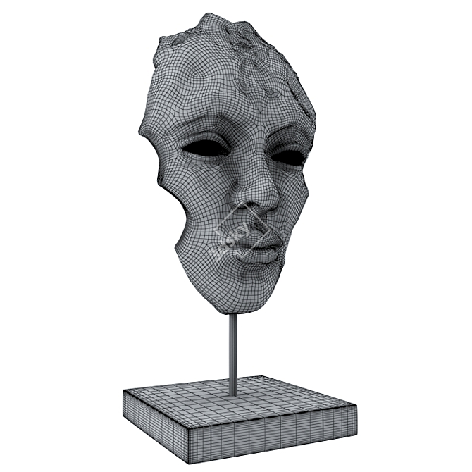 Elegant Face Sculpture 3D model image 3