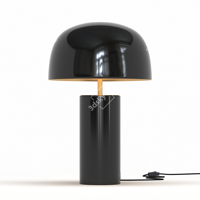 Sleek Black Table Lamp 3D model image 1