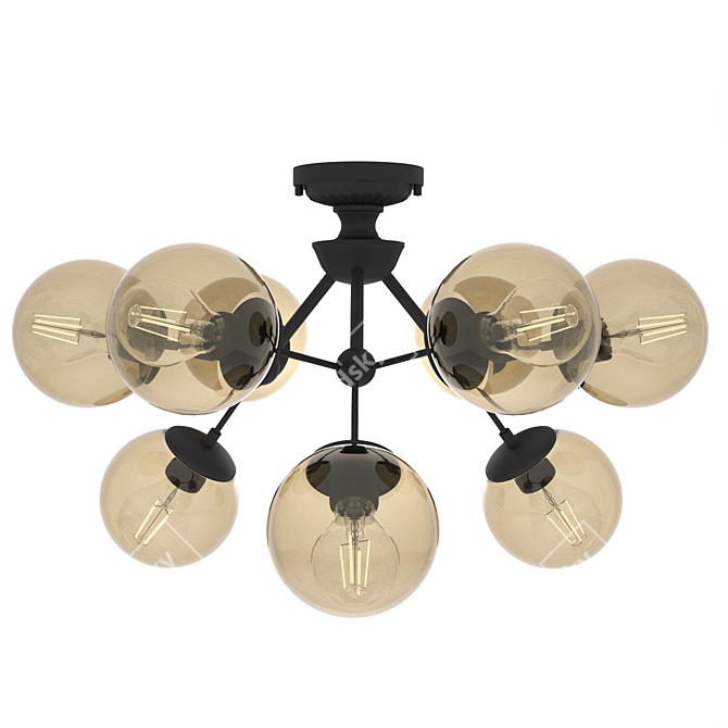 Elegant Crystal Lux Medea Chandelier 3D model image 1