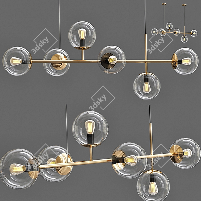 Bolia Orb Pendant: Modern Chandelier 3D model image 1