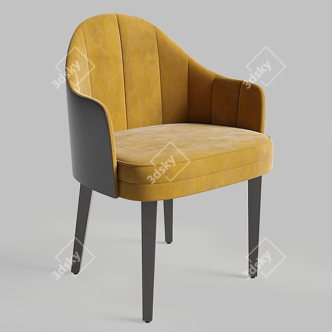 Modern Ash Armchair: Corbetti 3D model image 3
