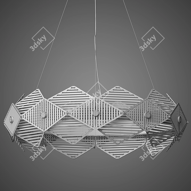 Rhomb Tissue Chandelier: Elegant and Extraordinary 3D model image 2