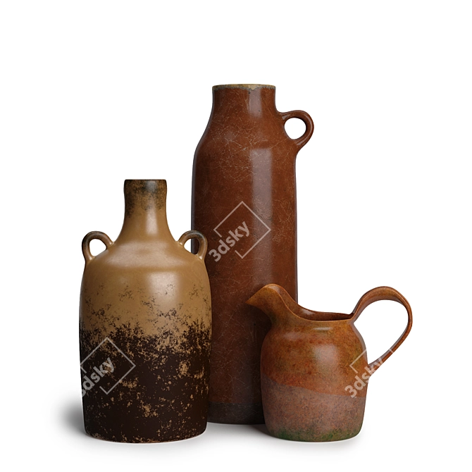 Retro Stoneware Collection 3D model image 1