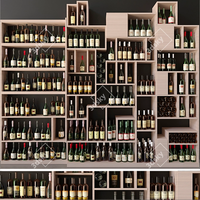 Wine Shop Essentials: Racks, Cocktails & More! 3D model image 1