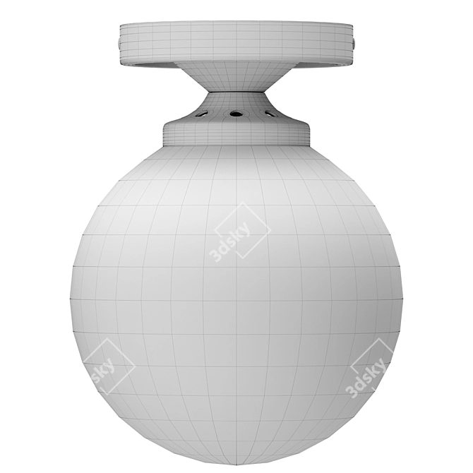 Sleek Globe Design Ceiling Light 3D model image 2