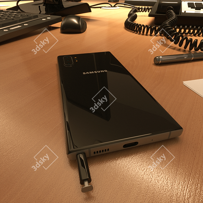 Samsung Galaxy Note 10+: High-Poly Model 3D model image 3