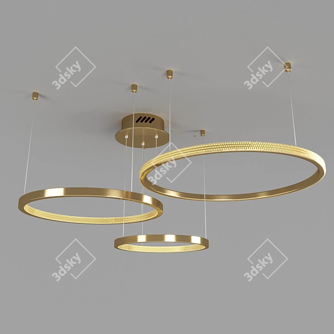 Modern Pendant LED Light Fixture: Cruise Gold 3D model image 1