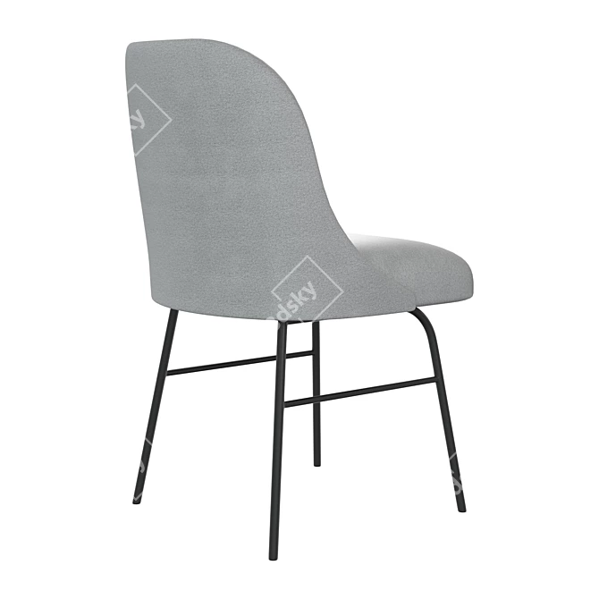 Sleek Metal Aleta Chair 3D model image 2