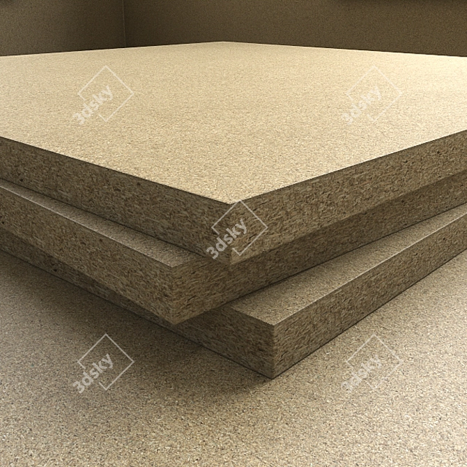 High-Quality Chipboard Sheets - Various Sizes and Textures 3D model image 1