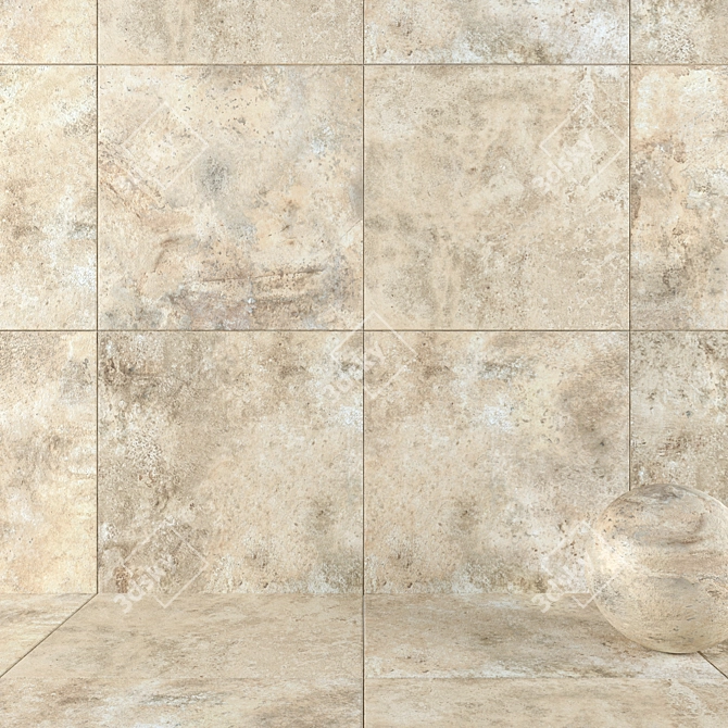 AIX Blanc 3K Wall and Floor Tiles 3D model image 1