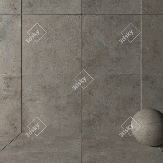 3K HD Cendre Wall Tiles 3D model image 2