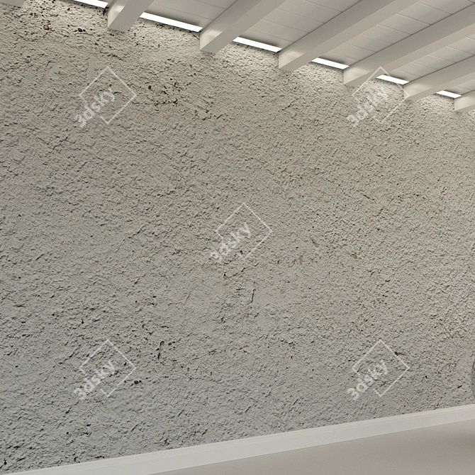 Vintage Concrete Wall Texture 3D model image 2