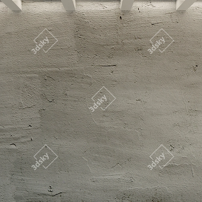 Vintage Concrete Wall Texture 3D model image 3