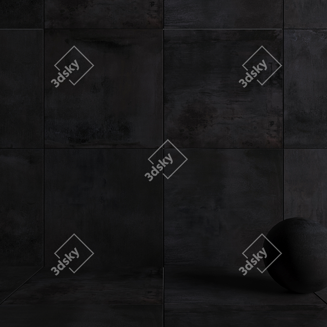 BLAZE Iron Wall Tiles: High-Definition, Multi-Texture, 120x120cm 3D model image 3