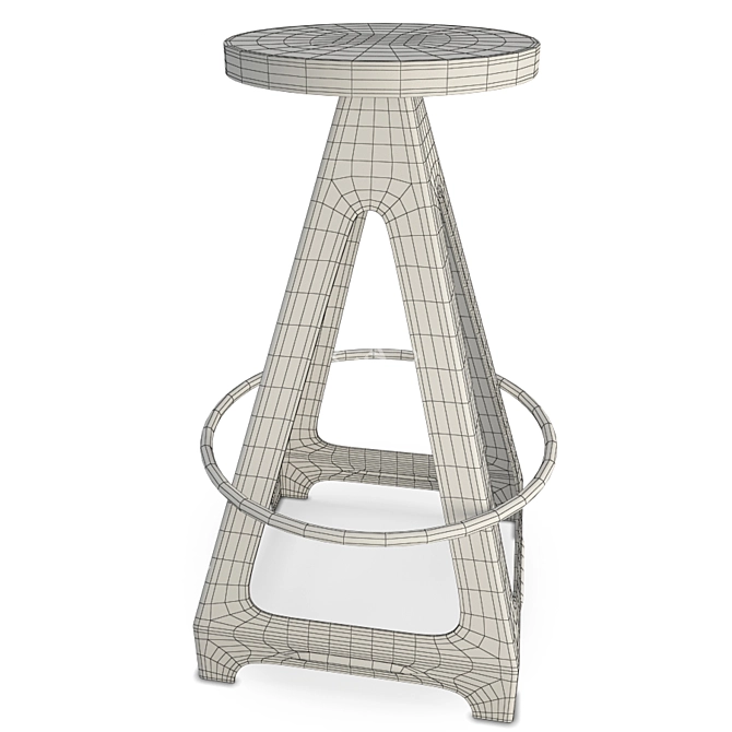 Modern Industrial Stools: Livorno Collection 3D model image 2