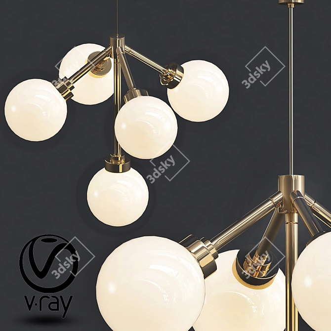 Tech Lighting Mini Mara Chandelier 3D model image 1