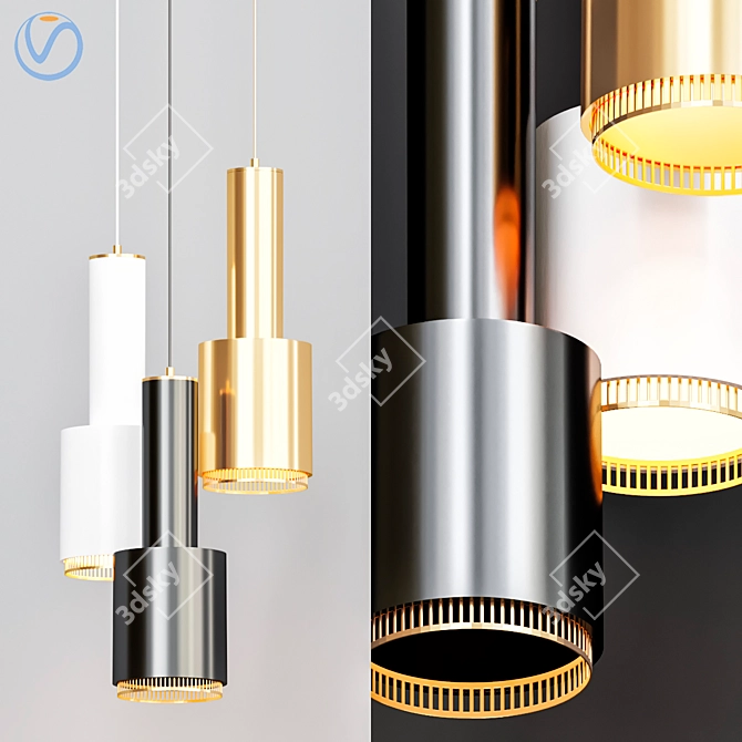 Classic Elegance: Alvar Aalto A110 Pendant 3D model image 1