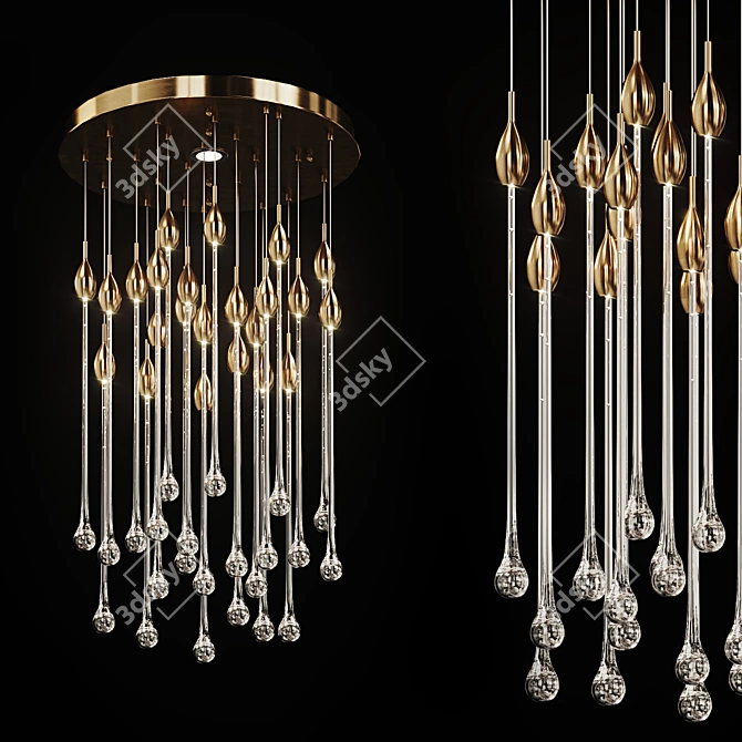 Rainy Drop Pendant Lamp 3D model image 1