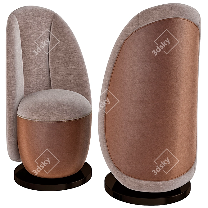 Elegant Italian Chairs N074L 3D model image 1