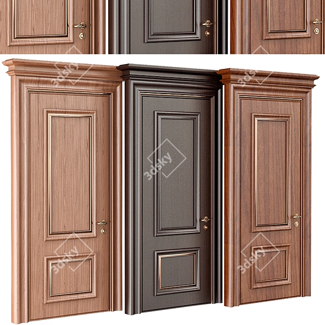 Elegant Design Interior Doors 3D model image 1