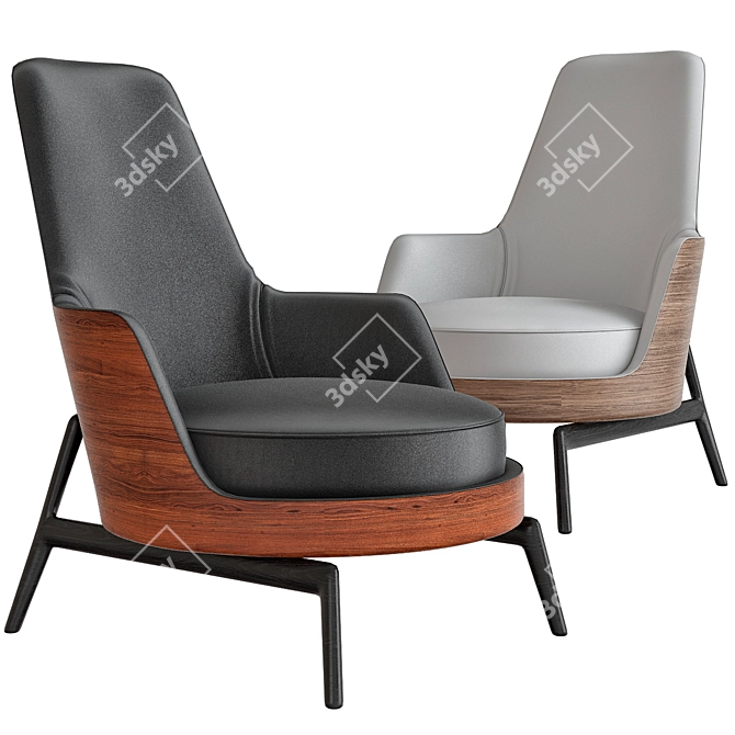 Modern Elegance: Flexform Leda 3D model image 1