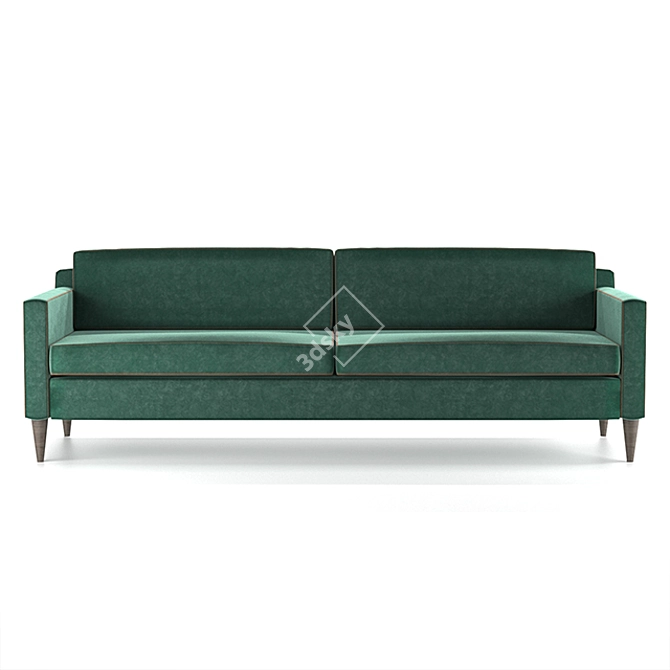 Eco-Green Velvet Sofa 3D model image 1