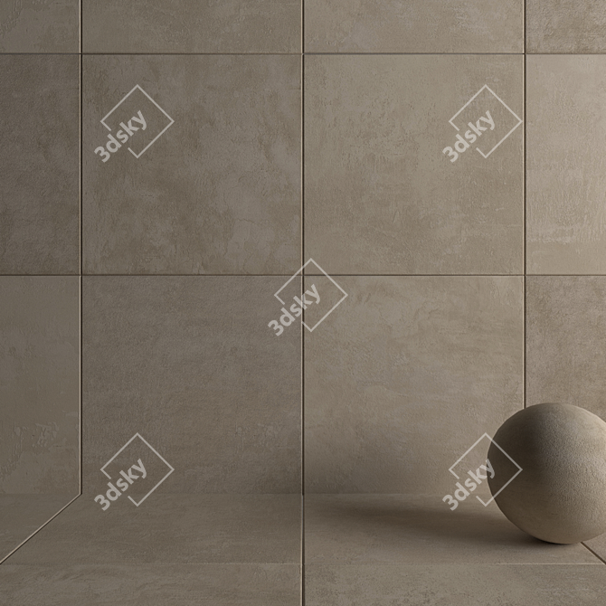 ATLAS RAW SAND Wall Tiles - 3K HD Multi-Texture 3D model image 3