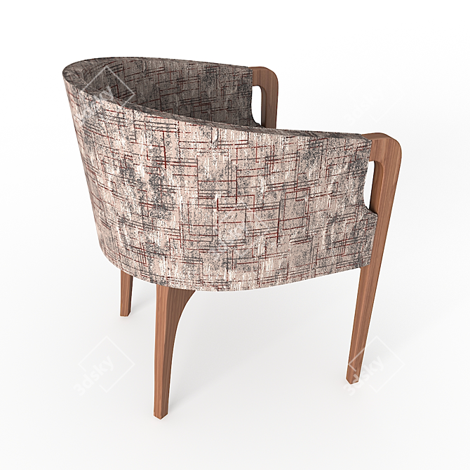 Modern Overlayed Chair with Vray Render 3D model image 2