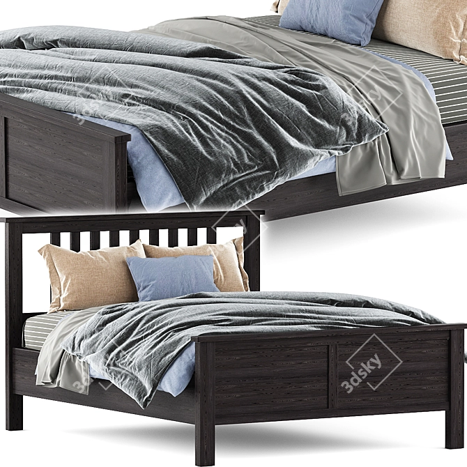 Cozy HEMNES Bed: Simply Elegant 3D model image 1