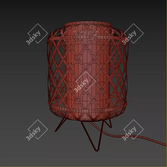 Bamboo Bliss: IKEA Gottorp Table Lamp 3D model image 3