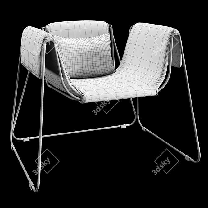 Elegant Arche Armchair 3D model image 3